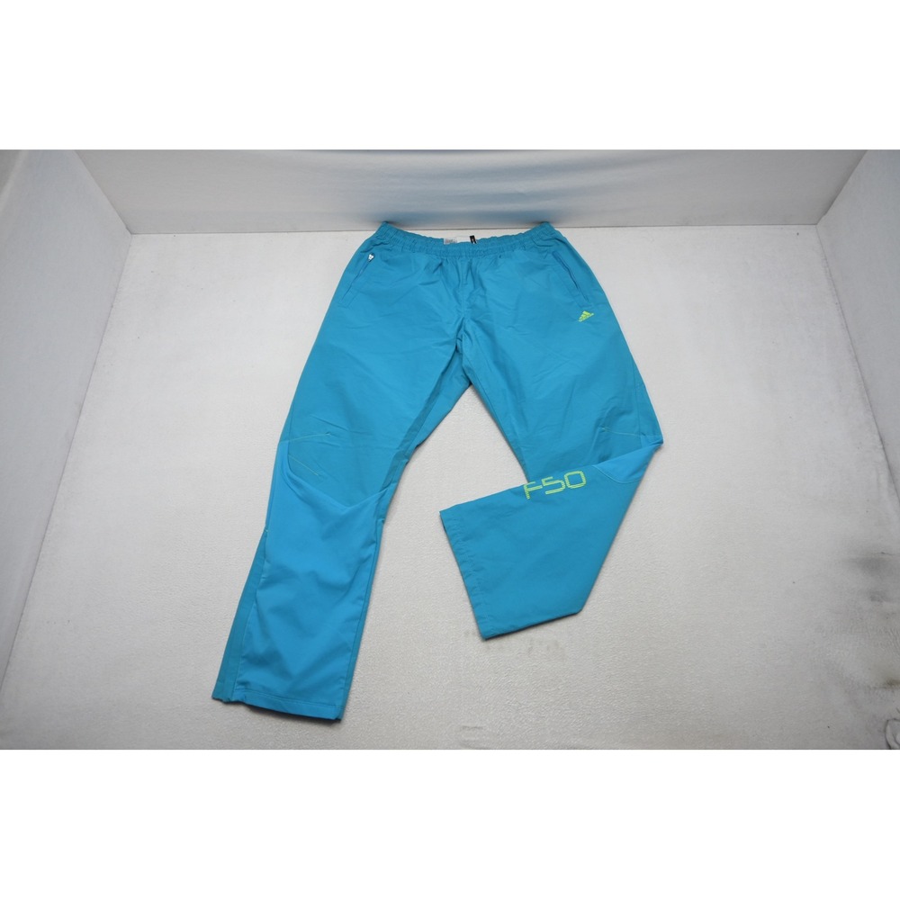 Adidas F50 Training Pants Mens Medium Blue Climalite Athletic Track Excellent